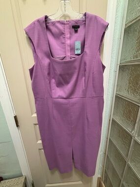 Ann Taylor Lilac Sheath Midi Dress NWT Size 14P